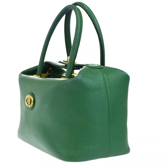 Burberry Nova Check Green Leather Box Handbag - Picture 4 of 9